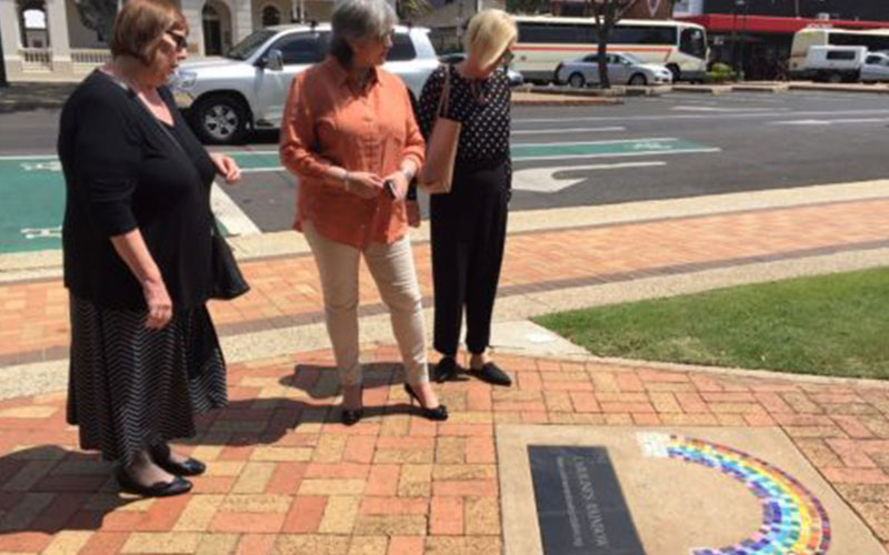 Caroline's memorial in Bundaberg