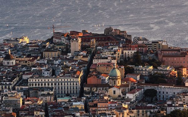 Looking down on Naples