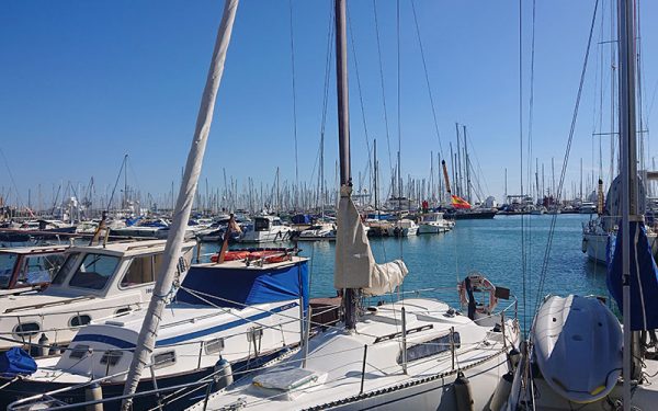 Boats docked up in Palma