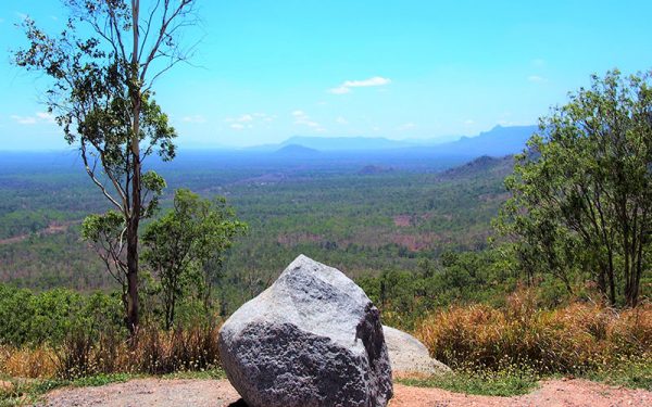 Large rock at the top of a hill in Townsville