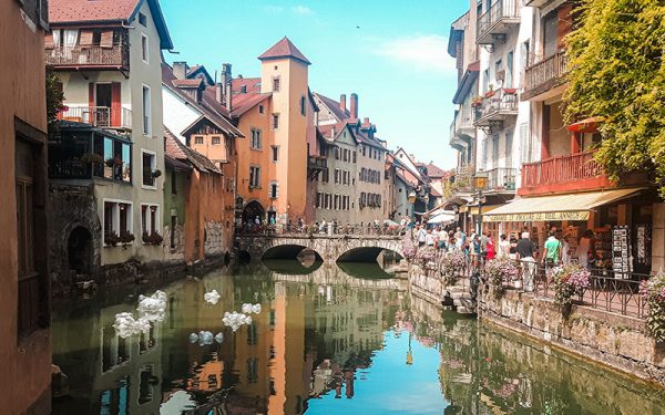 Glossy canal in Annecy