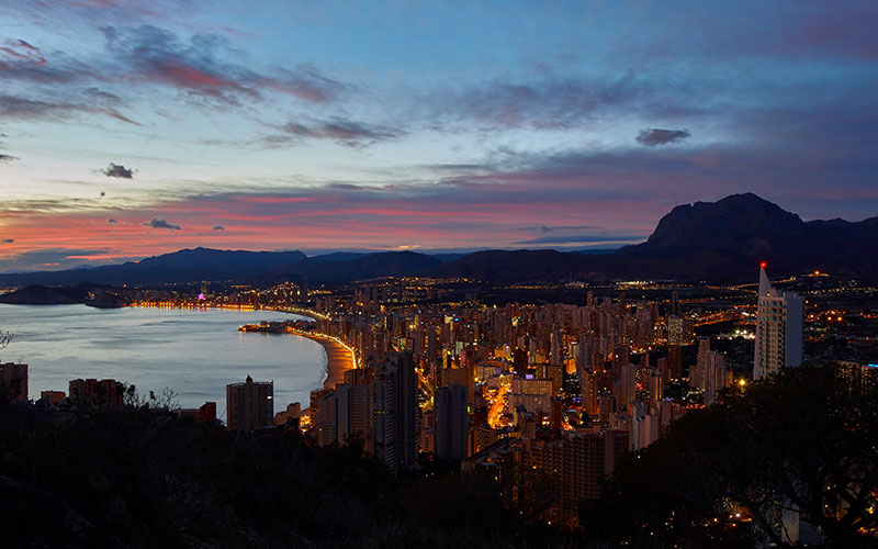 Benidorm at night