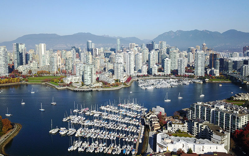 Boats sailing in the water Vancouver