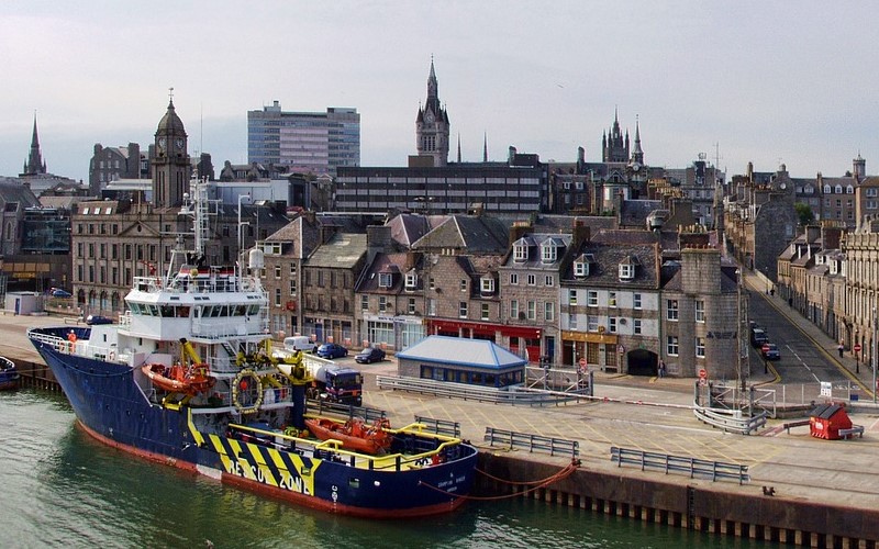 Large boat docked at Aberdeen