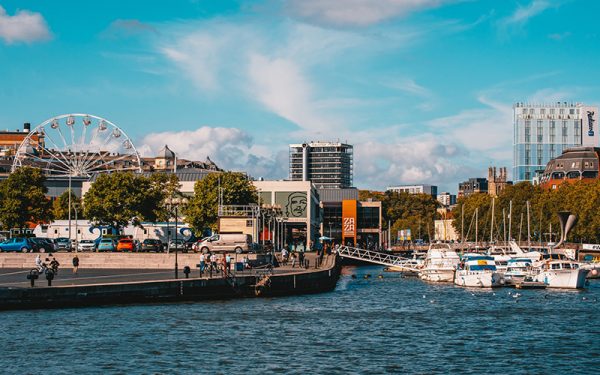 Water and boats in Bristol docks