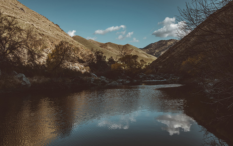 River on a sunny day in Bakersfield