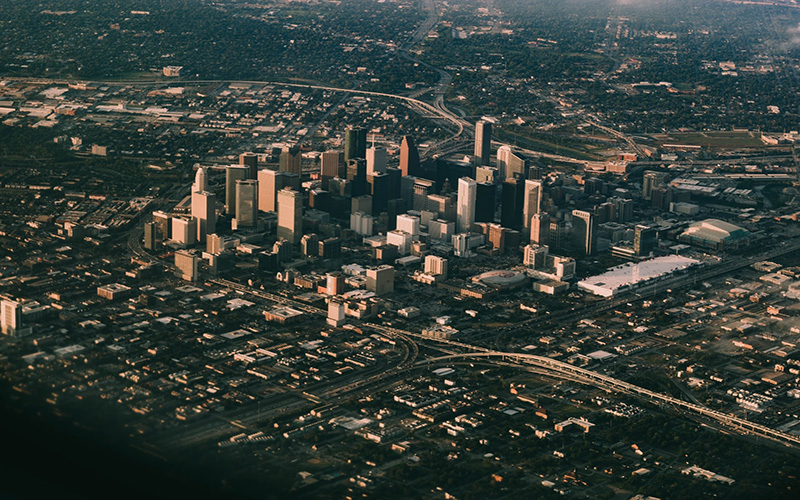 Aerial view of Houston