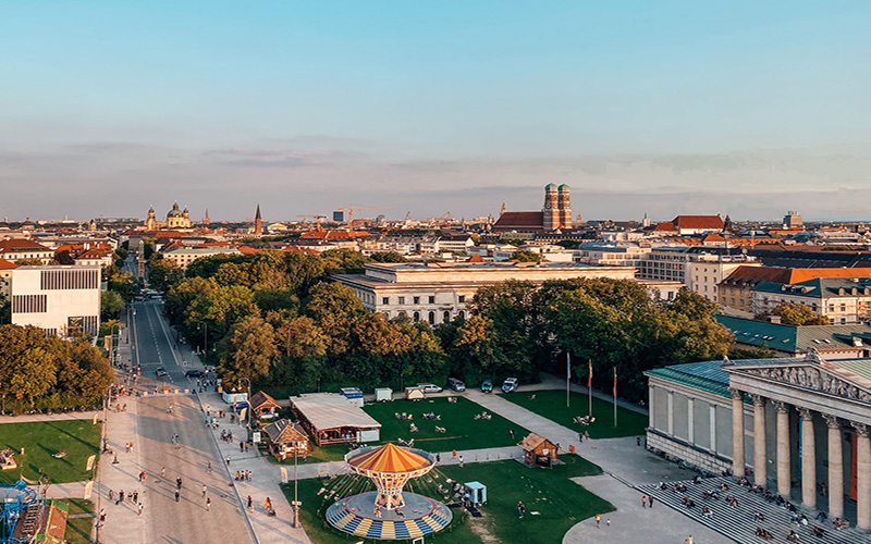 Birdseye view of Munich