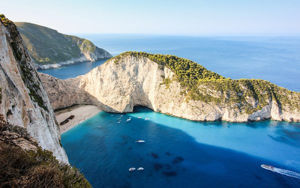 Cliffs surrounding the ocean shore